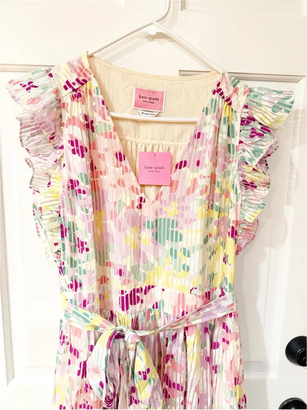 Kate Spade Painted Petals Burnout Midi Dress NWT size 10